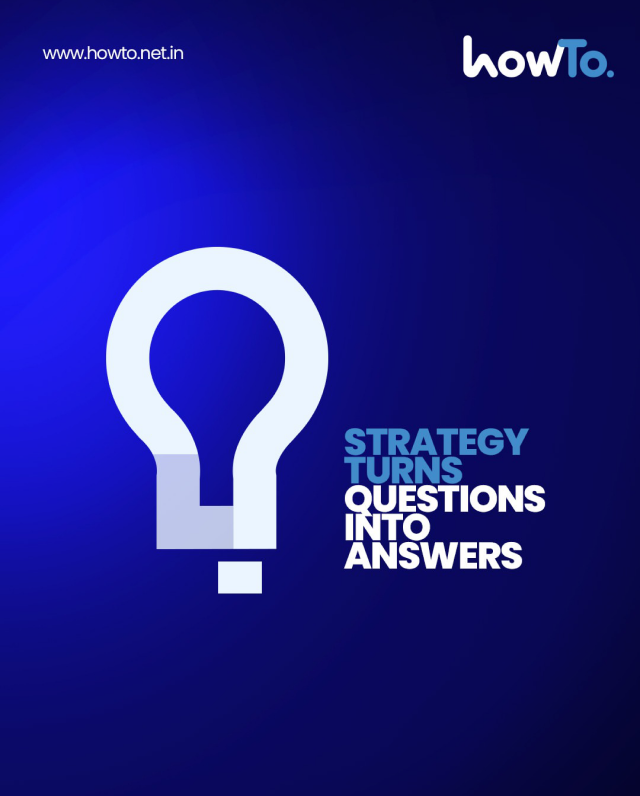Strategy creative — question mark becoming lightbulb