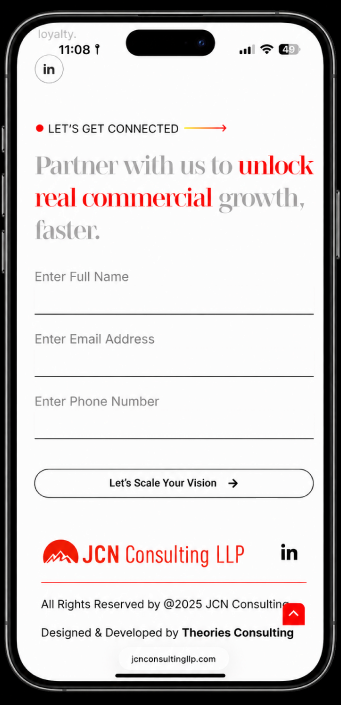 JCN mobile UI — secondary content