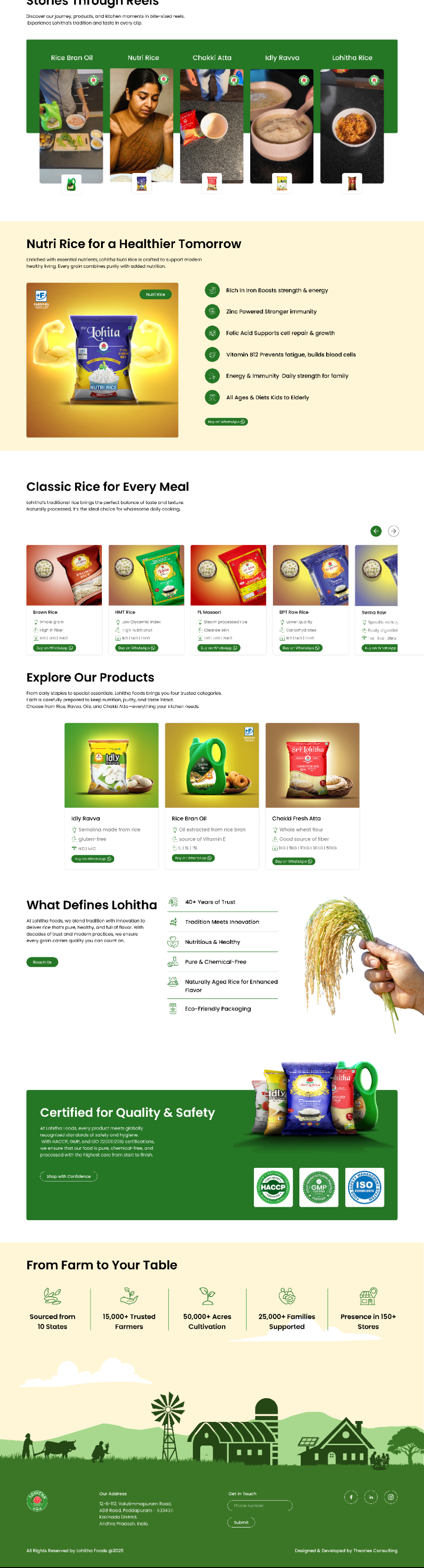 Lohitha Foods full website scroll