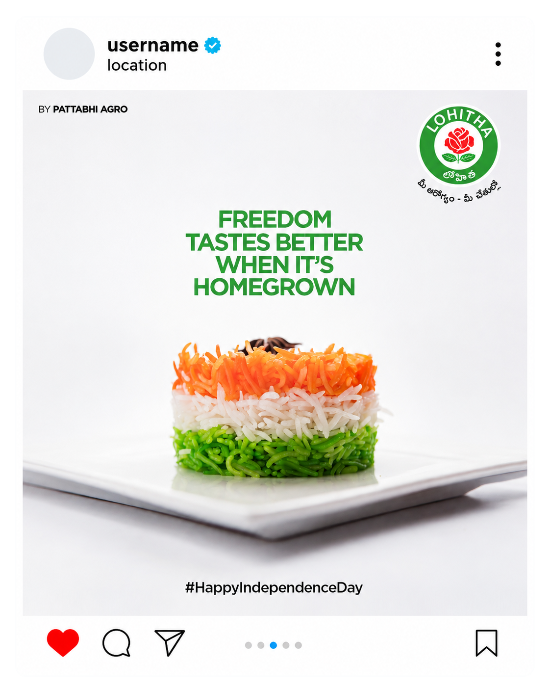 Lohitha social post — Freedom Tastes Better