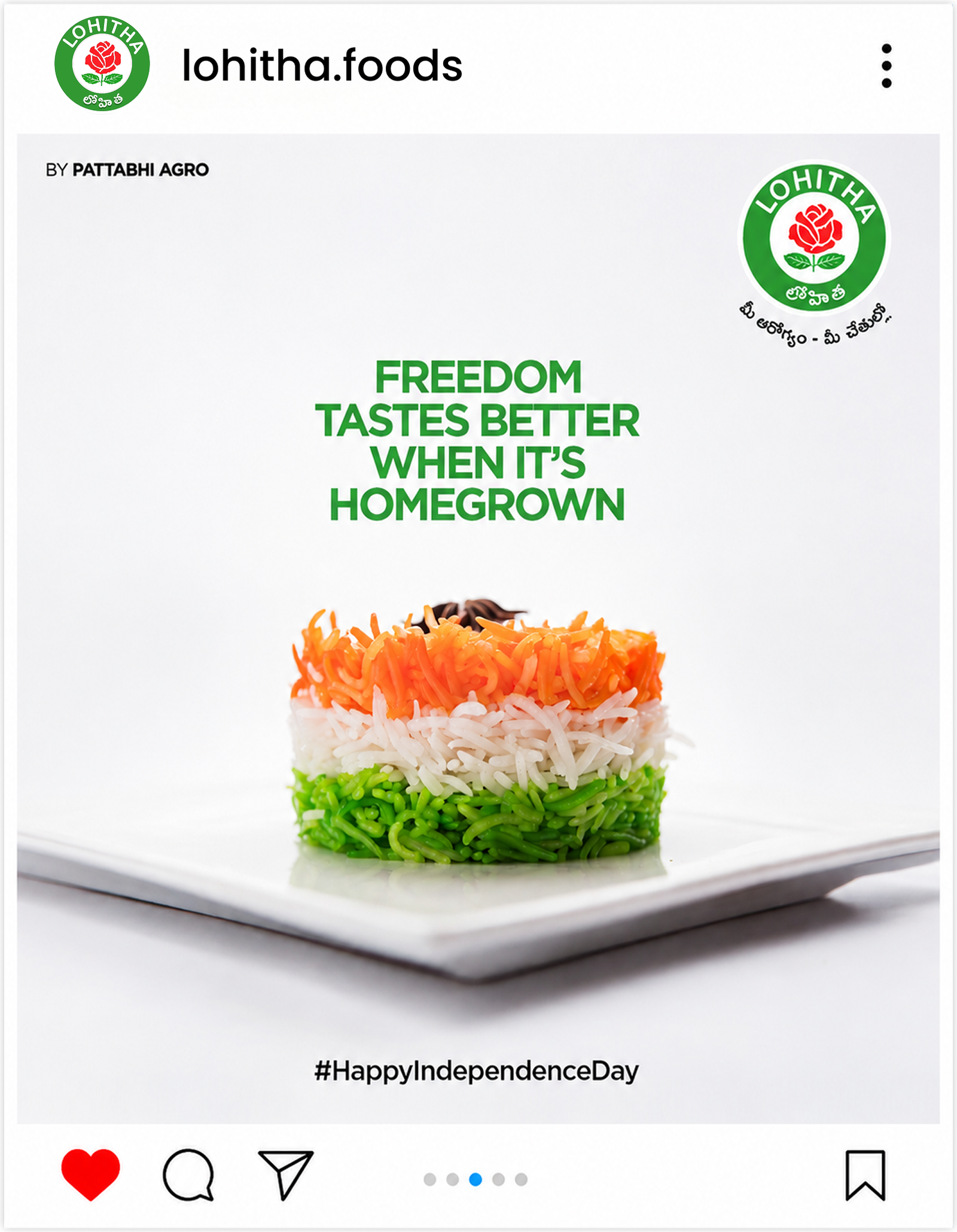 Lohitha social post — Freedom Tastes Better