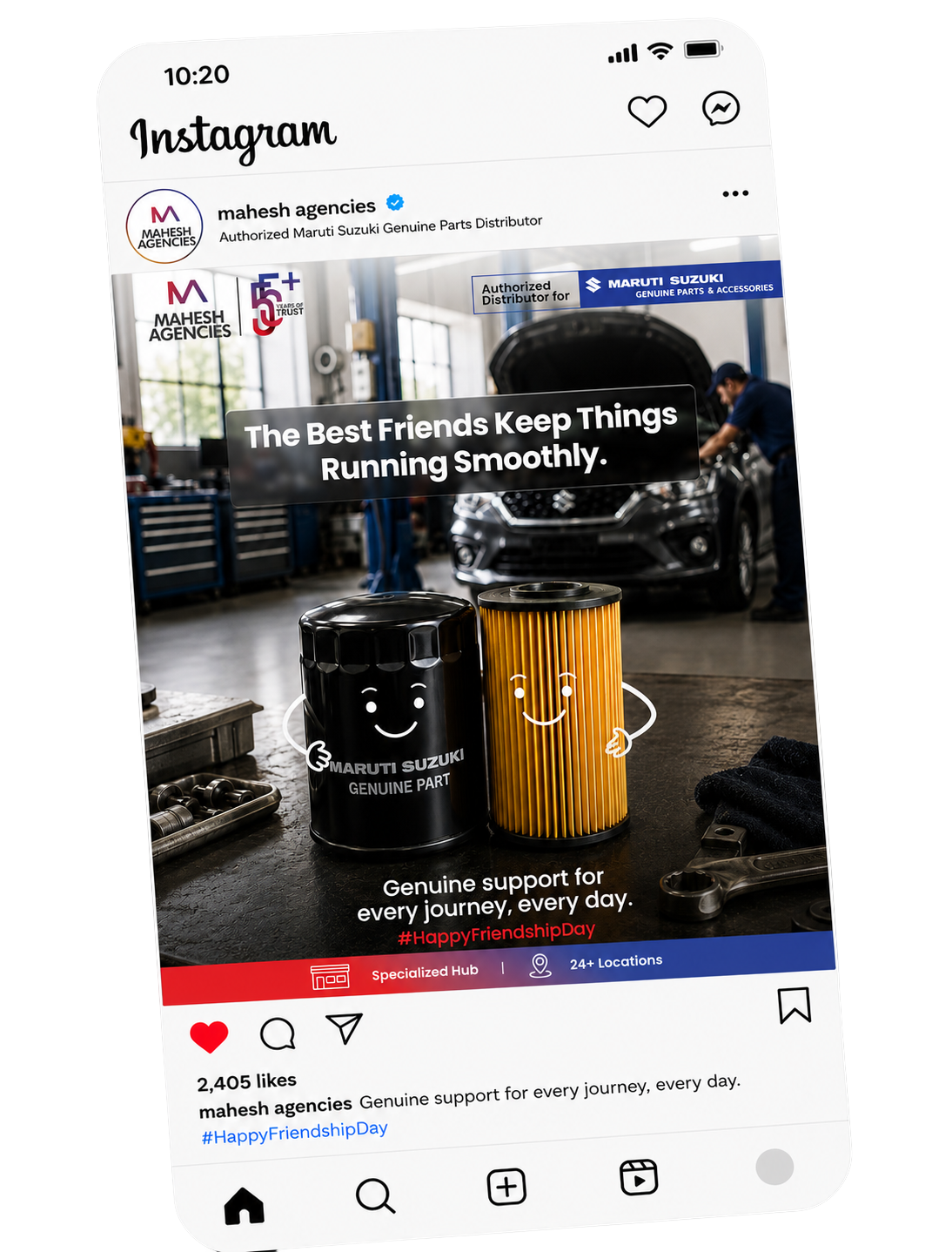 Mahesh Agencies social feed phone — post 1