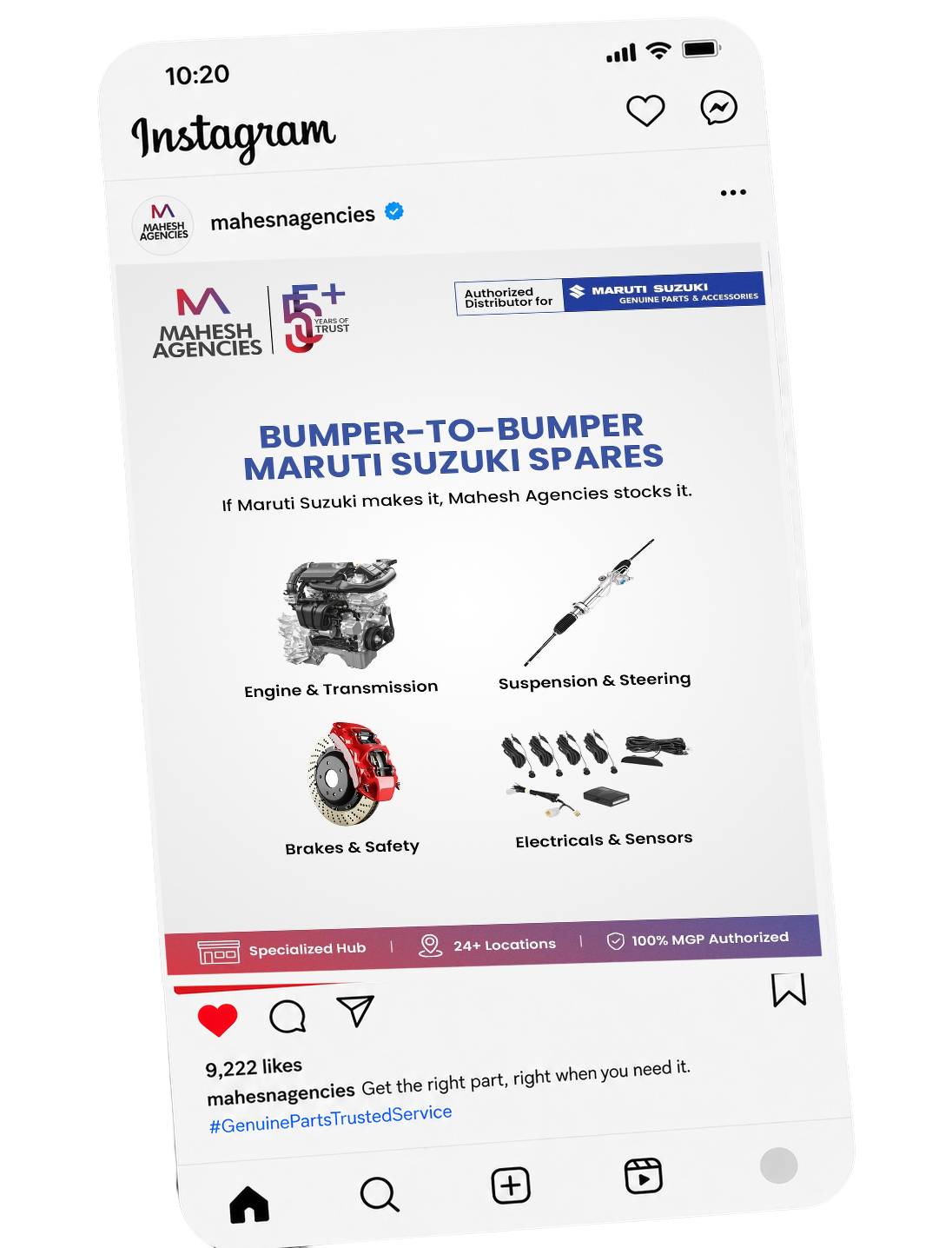 Mahesh Agencies social feed phone — post 4