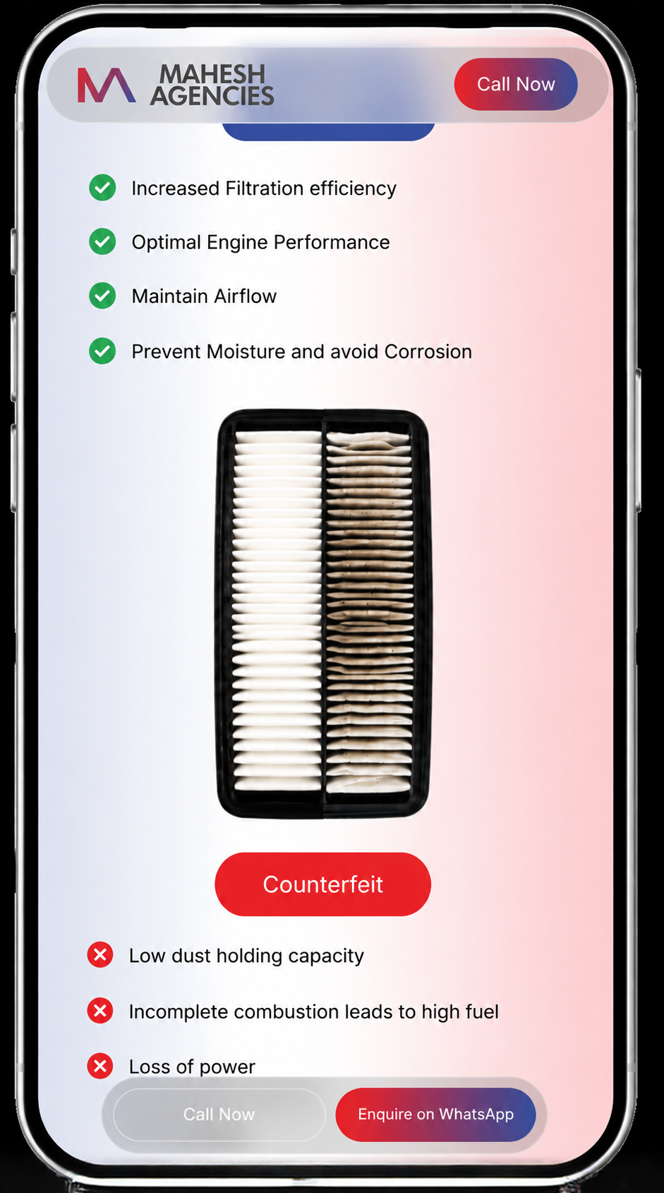 Mahesh Agencies mobile UI — locations