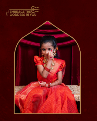 MoHa campaign — girl in red silk saree