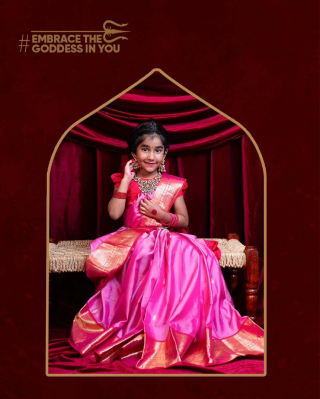 MoHa campaign — girl in pink silk saree