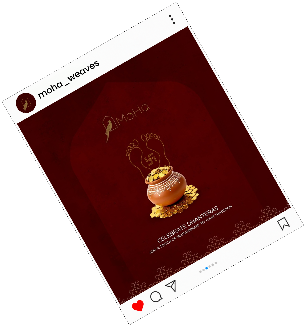 MoHa Instagram post — Celebrate Dhanteras