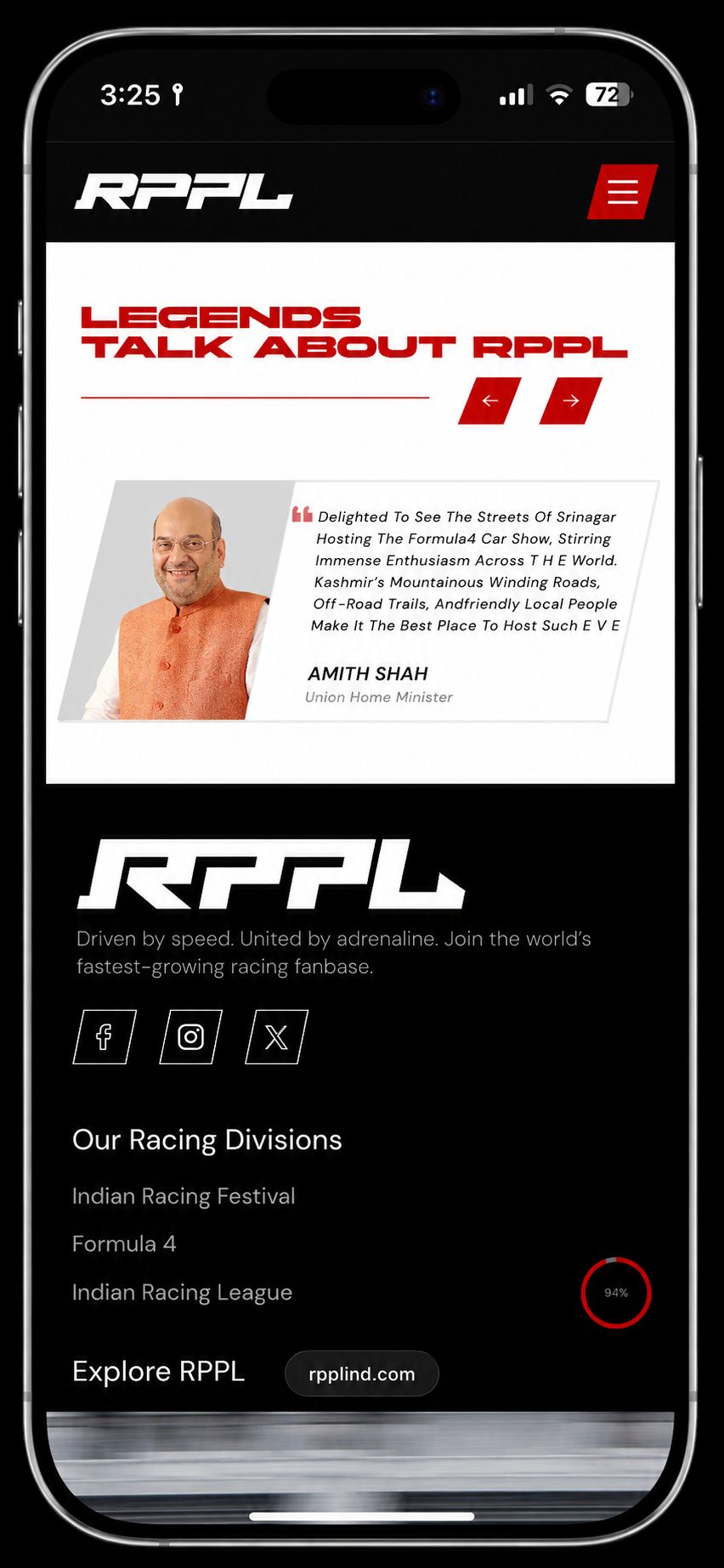 RPPL mobile UI — content detail